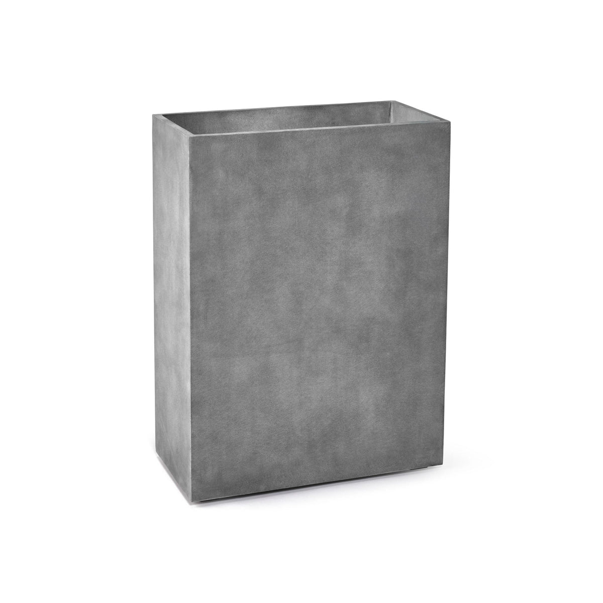 Reglo Rectangular Planter – Concrete Stone Finish – Fiberglass Indoor/Outdoor and Weather-Resistant Large Planter (23.5" L x 11.75" W x 31.5" H Exterior, 23.3" L x 11.5" W Interior) - Concrete Stone,23.6 in x 11.8 in x 31.5 in