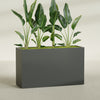 Darwin Extra Large Long Rectangle Fiberglass Planter - 72 in x 24 in x 42 in - Matte Charcoal - Matte Charcoal,72 in x 24 in x 42 in