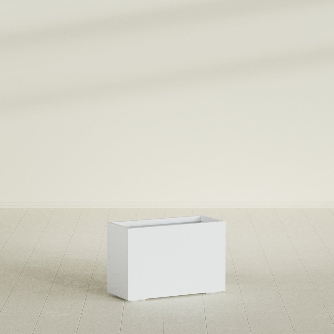 Tolga Large Rectangle Fiberglass Planter - 36 in x 16 in x 24 in - Gloss White - Gloss White,36 in x 16 in x 24 in