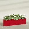 Miami Extra Large Narrow Rectangle Fiberglass Planter - 72 in x 12 in x 18 in - Gloss Red - Gloss Red,72 in x 12 in x 18 in