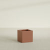 Montroy Medium Cube Square Fiberglass Planter - 24 in x 24 in x 24 in - Matte Terracotta - Matte Terracotta,24 in x 24 in x 24 in