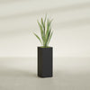 Delray Large Tall Rectangle Fiberglass Planter - 12 in x 12 in x 32 in - Matte Black - Matte Black,12 in x 12 in x 32 in