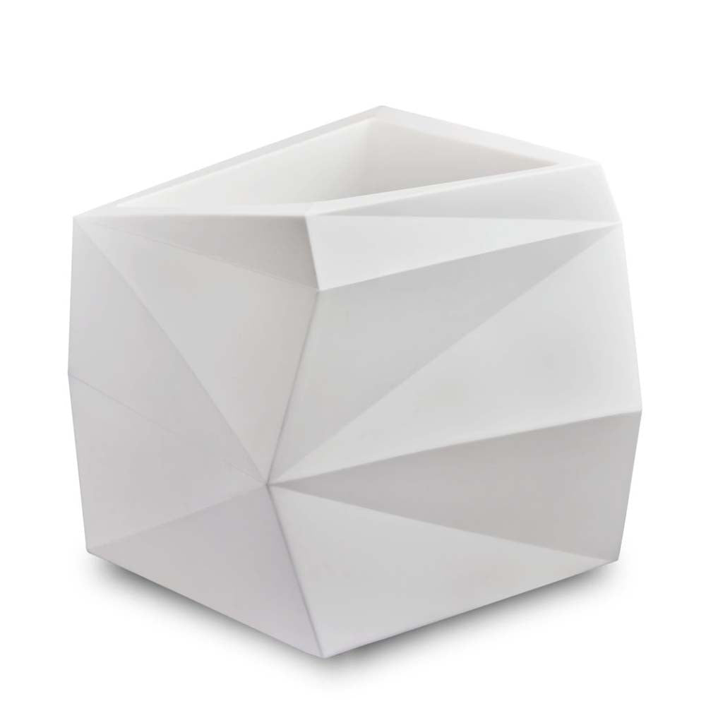 Origami Medium Abstract Plastic Planter - 25.75 in x 25.75 in x 25 in - Cloud White - Cloud White,25.75 in x 25.75 in x 25 in