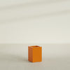 Tolga Medium Rectangle Fiberglass Planter - 16 in x 16 in x 24 in - Gloss Tangerine - Gloss Tangerine,16 in x 16 in x 24 in