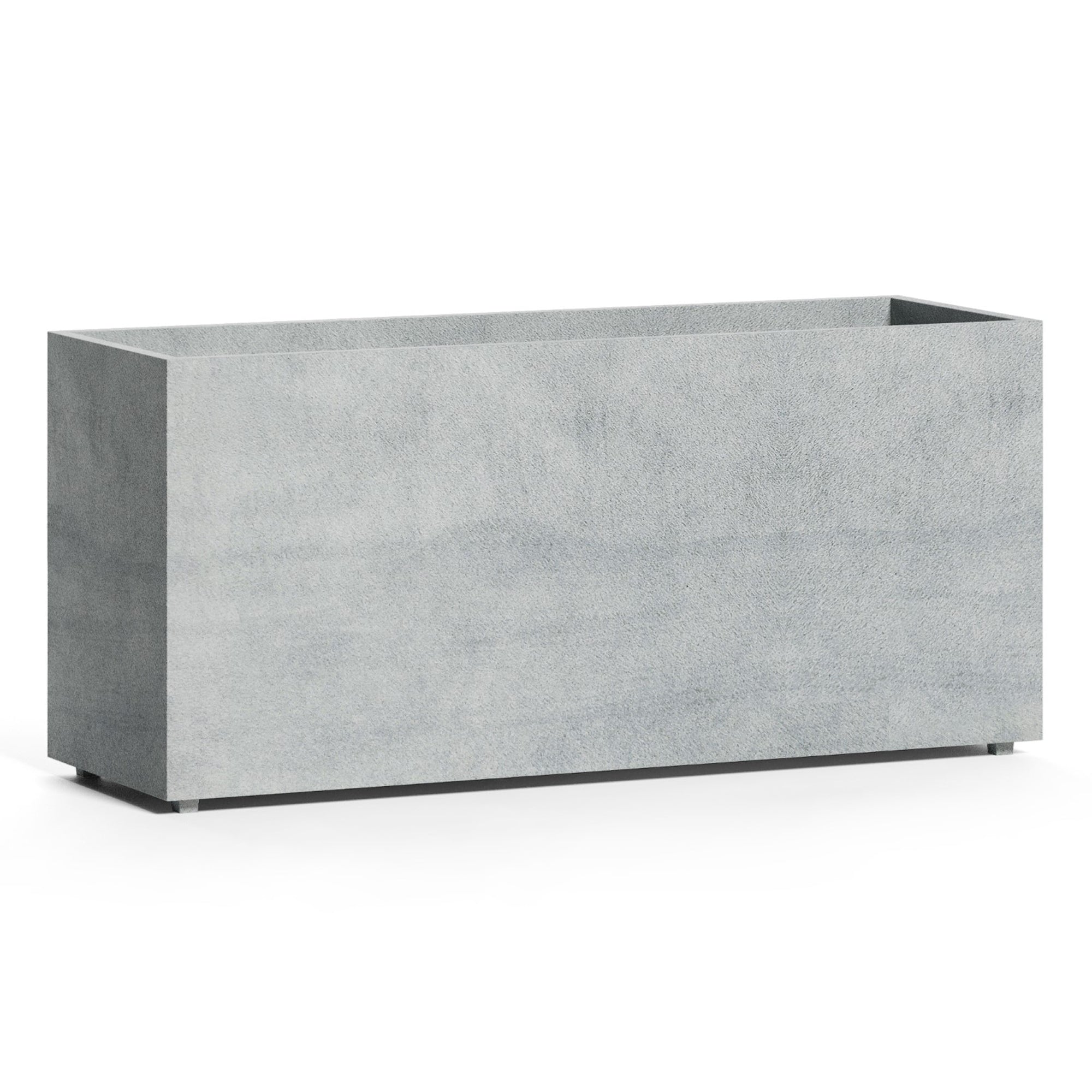 Reglo Rectangular Planter – Concrete Stone Finish – Fiberglass Indoor/Outdoor and Weather-Resistant Large Planter (35.5" L x 11.75" W x 15.75" H Exterior, 35" L x 11.5" W Interior) - Concrete Stone,35.5 in x 11.75 in x 15.75 in - Concrete Stone,35.5  - Concrete Stone,35.4 in x 11.8 in x 15.7 in