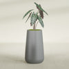 Saigon Large Tapered Round Planter - 16 in x 21 in x 36 in - Metallic Gunmetal - Metallic Gunmetal,16.4 in x 20.7 in x 36 in