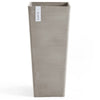 Rotterdam Medium Tall Square Planter - 12.6 in x 12.6 in x 27.5 in - Taupe - Taupe,12.5 in x 12.5 in x 27.5 in,Planter Only