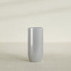 Saint Tropez Large Tall Round Fiberglass Planter - 20 in x 20 in x 43 in - Metallic Silver - Metallic Silver,20 in x 20 in x 43 in