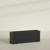 Miami Extra Large Narrow Rectangle Fiberglass Planter - 48 in x 12 in x 18 in - Matte Black - Matte Black,48 in x 12 in x 18 in