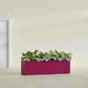 Hudson Extra Large Long Rectangle Fiberglass Planter - 100 in x 18 in x 28 in - Gloss Eggplant - Gloss Eggplant,100 in x 18 in x 28 in