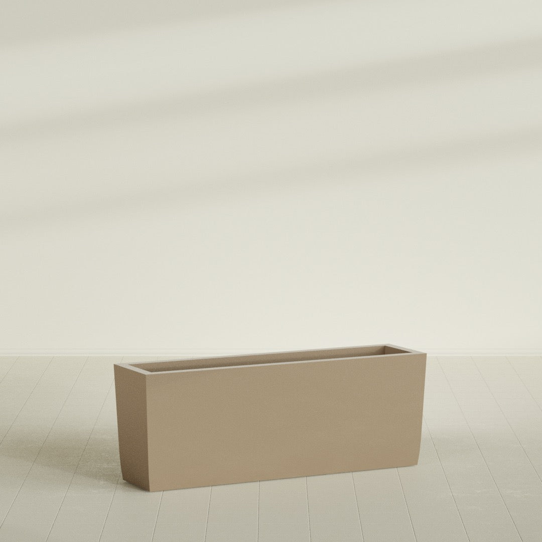 Panama Extra Large Long Rectangle Fiberglass Planter - 48 in x 12 in x 18 in - Metallic Gold - Metallic Gold,48 in x 12 in x 18 in