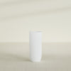 Saint Tropez Large Tall Round Fiberglass Planter - 16 in x 16 in x 38 in - Gloss White - Gloss White,16 in x 16 in x 38 in