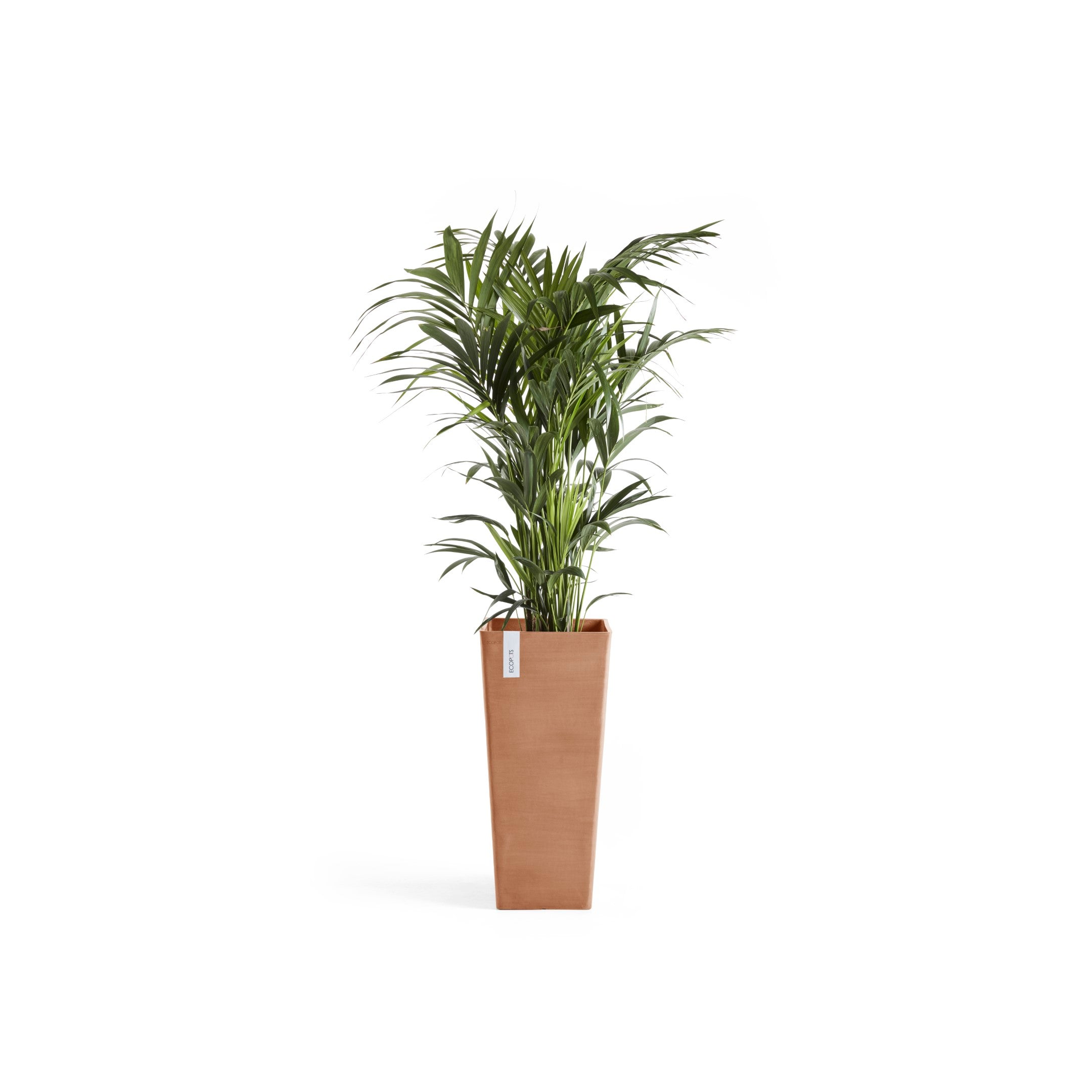 Rotterdam High Medium Square Planter - 12.6 in x 12.6 in x 27.5 in - Terracotta - Terracotta,12.5 in x 12.5 in x 27.5 in,Planter Only