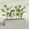 Torino Extra Large Wide Rectangle Fiberglass Planter - 72 in x 24 in x 18 in - Metallic Silver - Metallic Silver,72 in x 24 in x 18 in