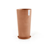 Amsterdam High Large Round Planter - 19.5 in x 19.5 in x 35.5 in - Planter + Saucer - Terracotta - Terracotta,19.5 in x 19.5 in x 35.5 in,Planter + Saucer
