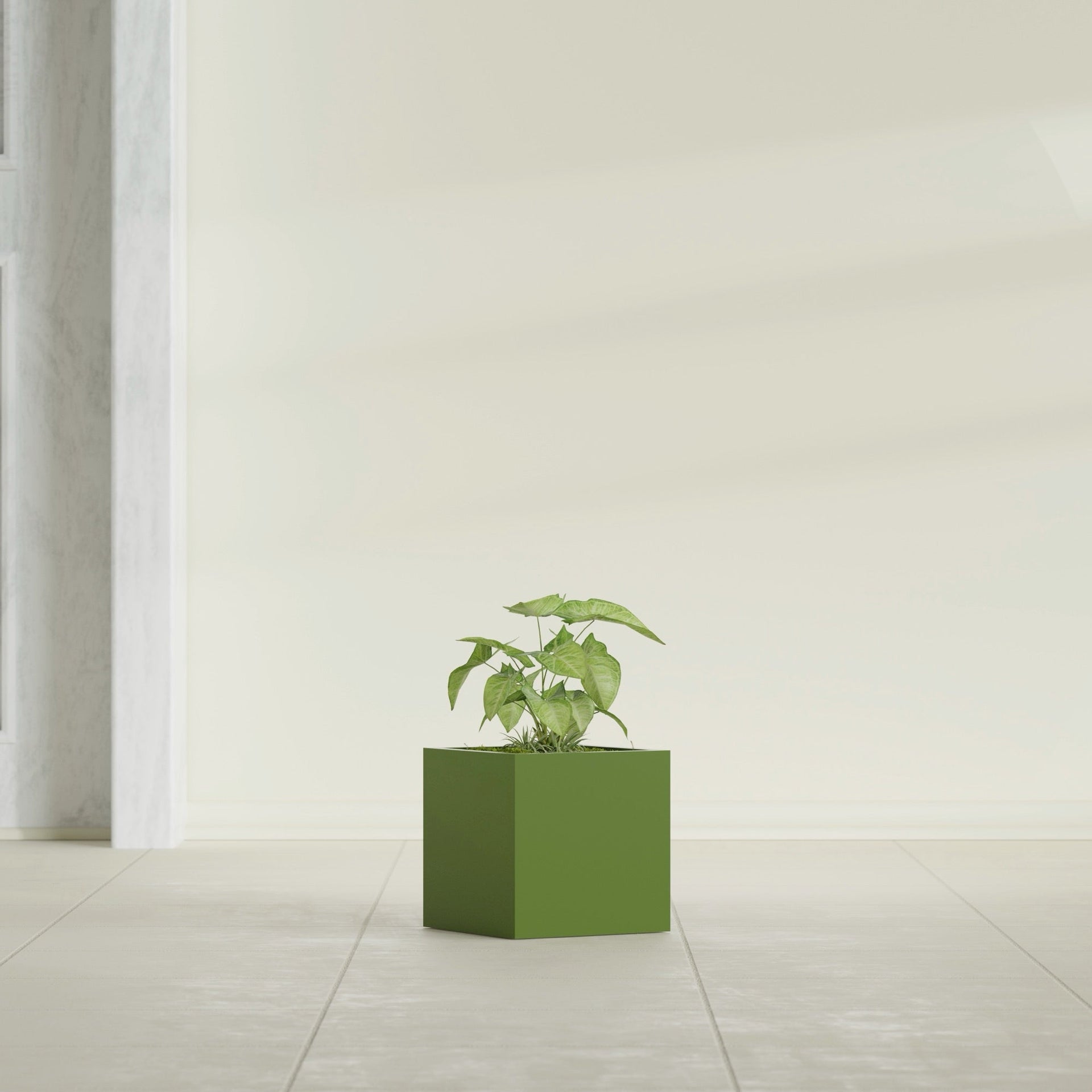 Monaco Square - 7in x 7in x 7 - Satin Green - Satin Green,7 in x 7 in x 7 in