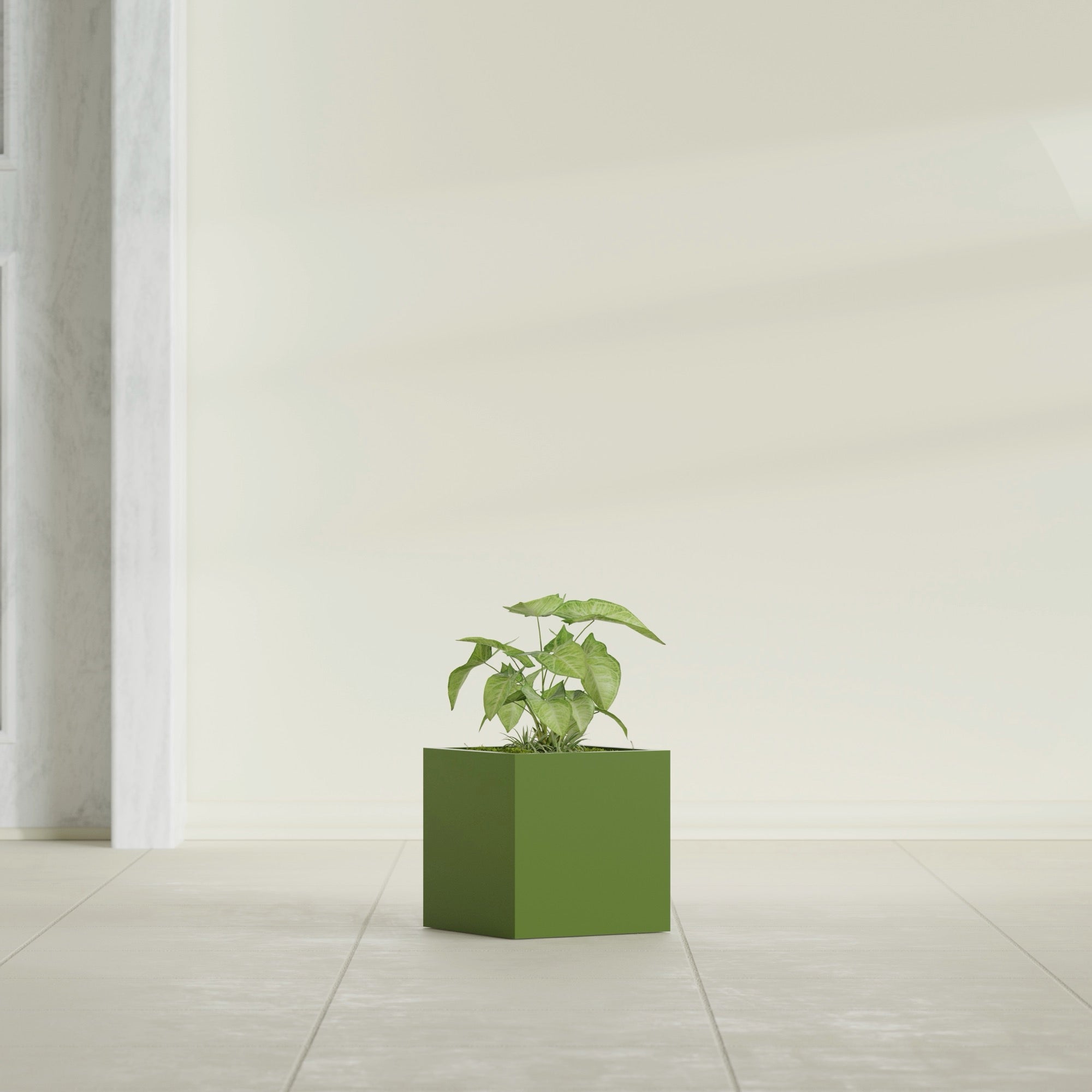 Monaco Square - 7in x 7in x 7 - Satin Green - Satin Green,7 in x 7 in x 7 in