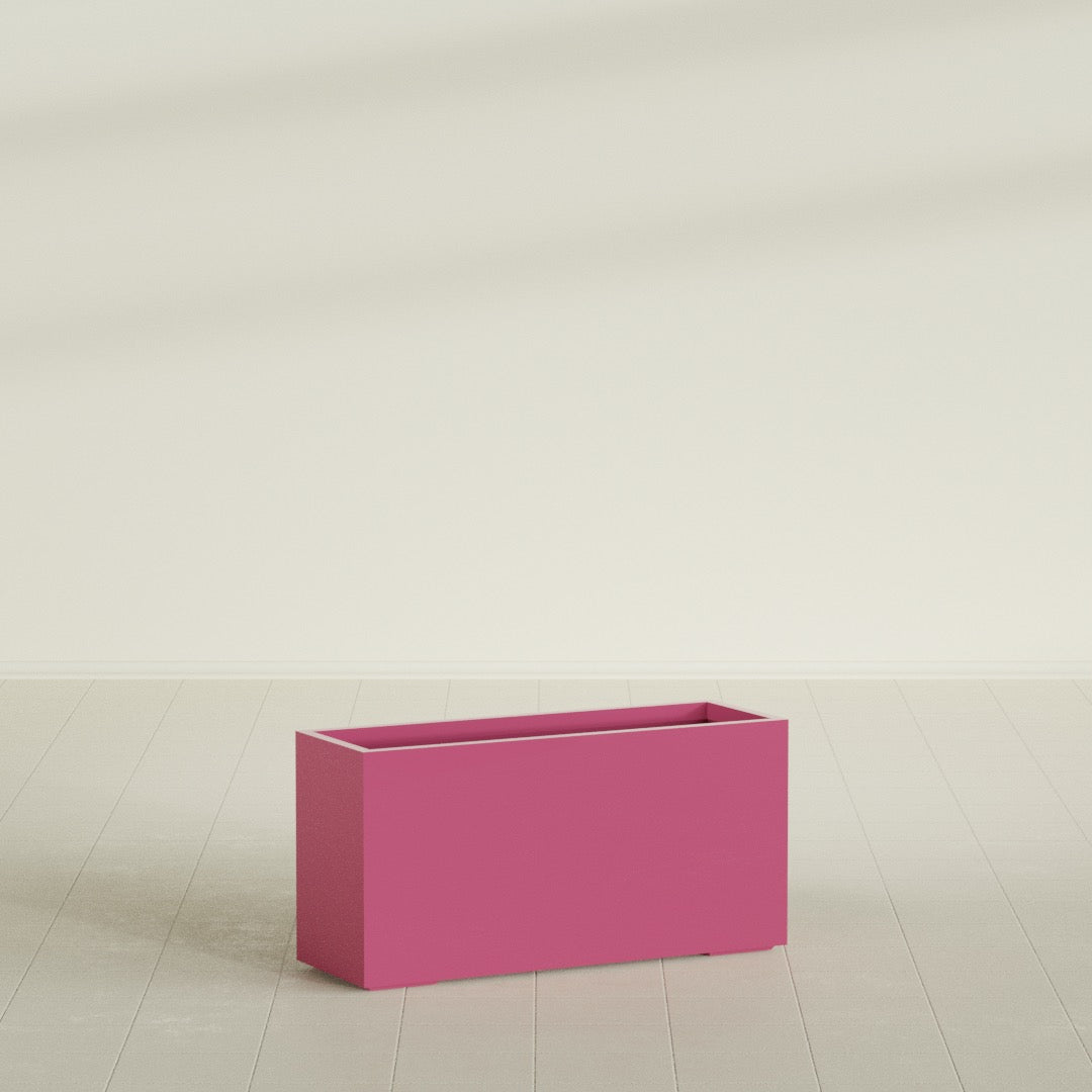 Tolga Extra Large Long Rectangle Fiberglass Planter - 48 in x 16 in x 24 in - Gloss Pink Violet - Gloss Pink Violet,48 in x 16 in x 24 in