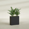 Milano Medium Narrow Rectangle Fiberglass Planter - 24 in x 10 in x 24 in - Matte Black - Matte Black,24 in x 10 in x 24 in