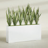 Delray Extra Large Long Rectangle Fiberglass Planter - 72 in x 12 in x 32 in - Matte White - Matte White,72 in x 12 in x 32 in