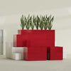 Granada Extra Large Long Rectangle Fiberglass Planter - 60 in x 24 in x 24 in - Gloss Red - Gloss Red,60 in x 24 in x 24 in