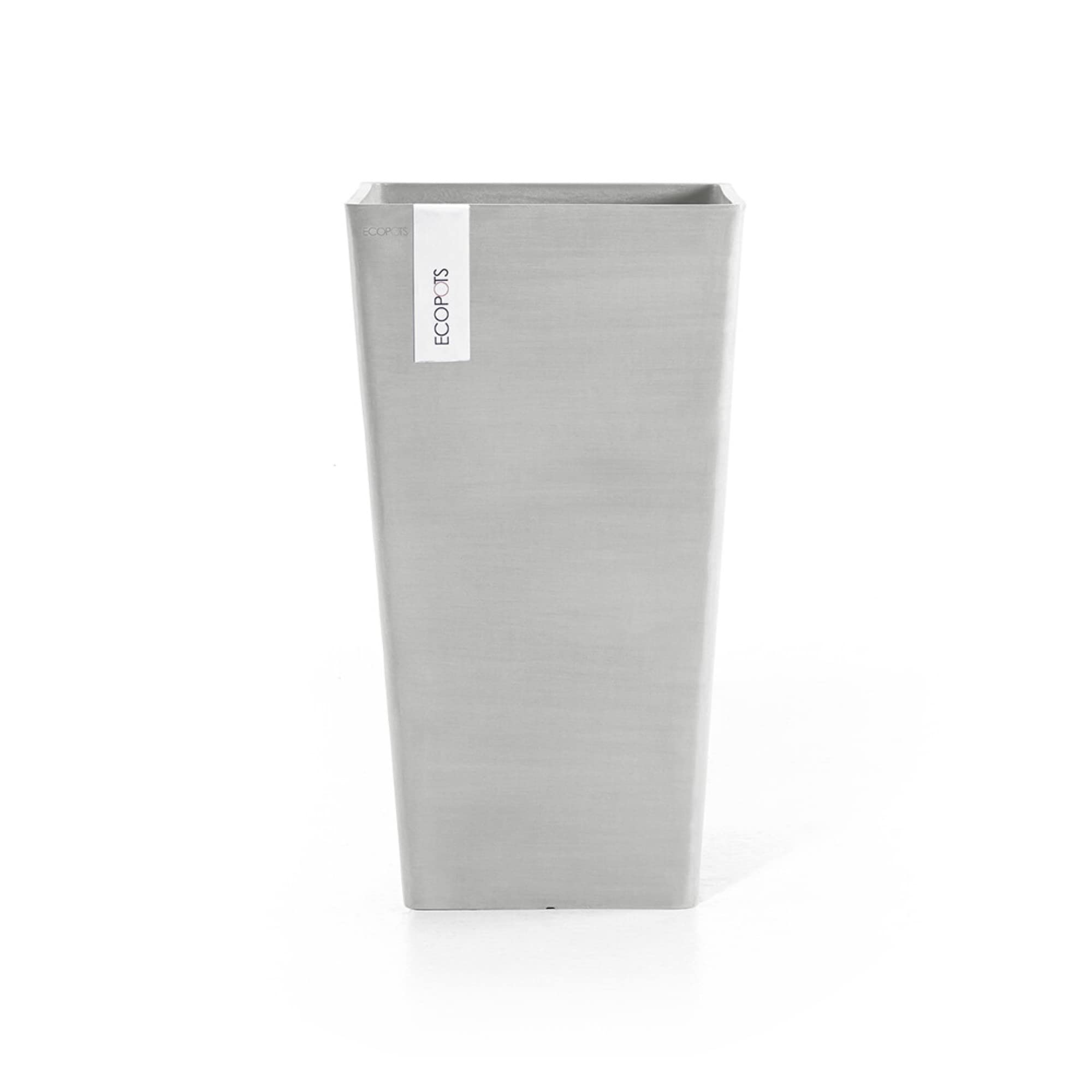 Rotterdam Medium Tall Square Planter - 12.25 in x 12.25 in x 22 in - White Grey - White Grey,12.25 in x 12.25 in x 22 in,Planter Only