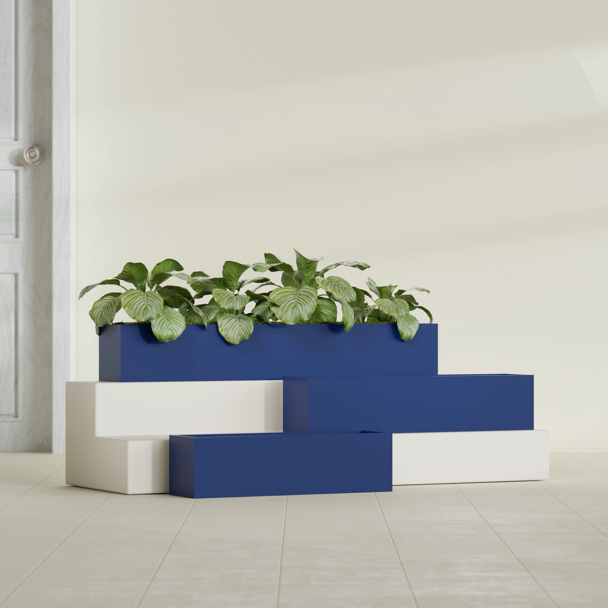 Monaco Rectangle - 44in x 7in x 7 - Matte Cobalt Blue - Matte Cobalt Blue,44 in x 7 in x 7 in