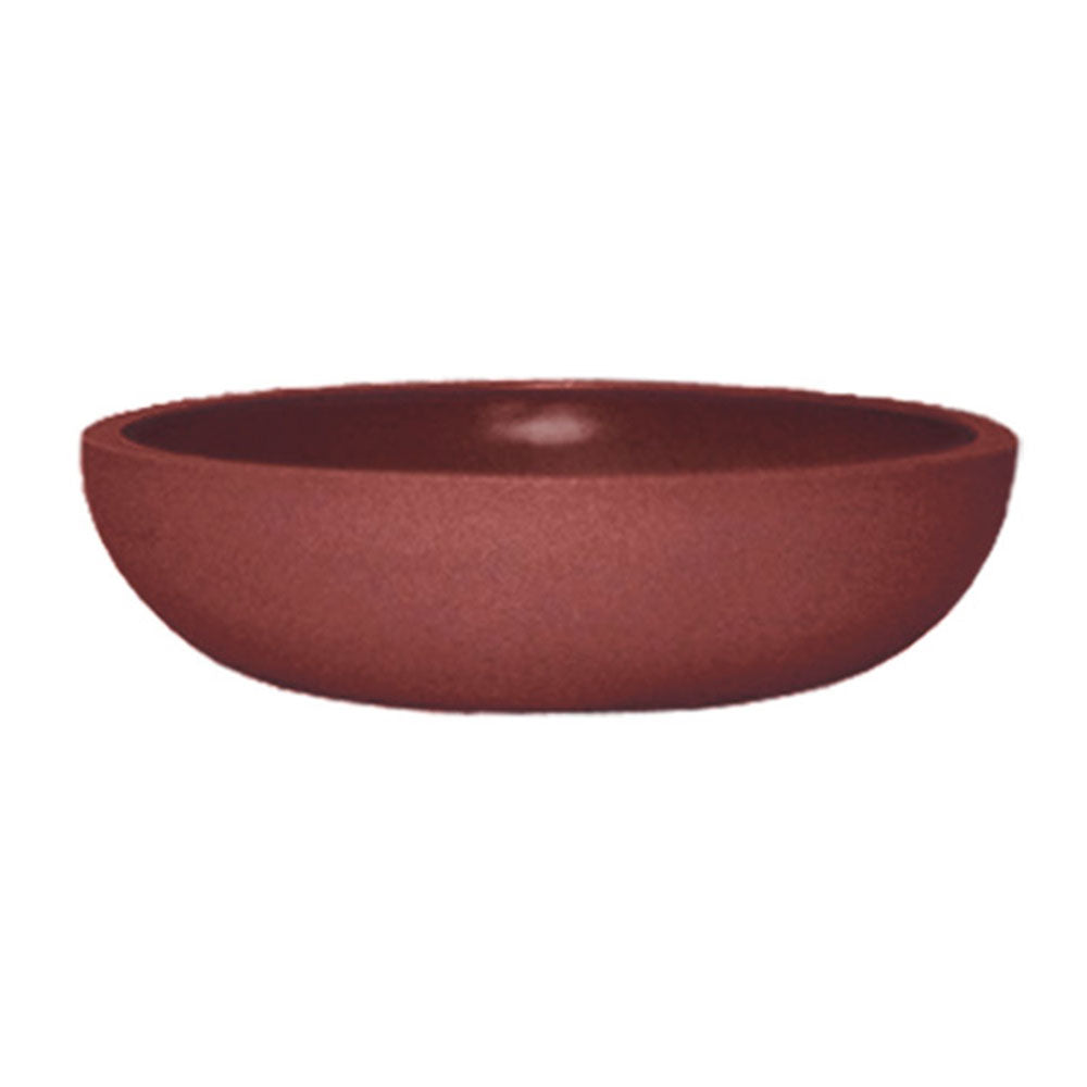 Curbside Table Top Bowl Plastic Planter - 16 in x 16 in x 4 in - Red Brick - Red Brick,16 in x 16 in x 4 in
