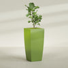 Toulan Extra Large Tall Tapered Square Fiberglass Planter - 28 in x 28 in x 60 in - Satin Green - Satin Green,28 in x 28 in x 60 in