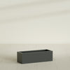 Reade Small Tabletop Rectangle Fiberglass Planter - 14 in x 5 in x 4.3 in - Matte Charcoal - Matte Charcoal,14 in x 5 in x 4.3 in
