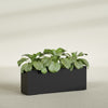 Miami Extra Large Narrow Rectangle Fiberglass Planter - 48 in x 12 in x 18 in - Matte Black - Matte Black,48 in x 12 in x 18 in