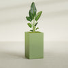 Darwin Large Tall Rectangle Fiberglass Planter - 24 in x 24 in x 42 in - Satin Green - Satin Green,24 in x 24 in x 42 in