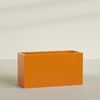 Brisbane Extra Large Long Rectangle Fiberglass Planter - 60 in x 24 in x 32 in - Gloss Tangerine - Gloss Tangerine,60 in x 24 in x 32 in