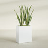 Perth Large Tall Rectangle Fiberglass Planter - 36 in x 16 in x 42 in - Matte White - Matte White,36 in x 16 in x 42 in