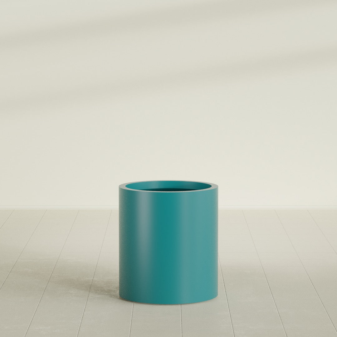 Rio Grande Medium Round Fiberglass Planter - 18 in x 18 in x 20 in - Satin Sea Foam - Satin Sea Foam,18 in x 18 in x 20 in