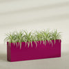 Hollywood Extra Large Narrow Rectangle Fiberglass Planter - 72 in x 12 in x 24 in - Gloss Eggplant - Gloss Eggplant,72 in x 12 in x 24 in