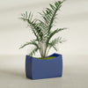 Seoul Large Curved Abstract Fiberglass Planter - 36 in x 16 in x 24 in - Matte Cobalt Blue - Matte Cobalt Blue,36 in x 16 in x 24 in