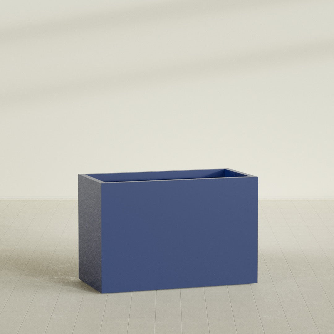 Brisbane Extra Large Long Rectangle Fiberglass Planter - 48 in x 24 in x 32 in - Matte Cobalt Blue - Matte Cobalt Blue,48 in x 24 in x 32 in