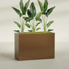 Darwin Extra Large Long Rectangle Fiberglass Planter - 60 in x 24 in x 42 in - Metallic Bronze - Metallic Bronze,60 in x 24 in x 42 in