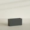 Miami Large Narrow Rectangle Fiberglass Planter - 36 in x 12 in x 18 in - Matte Charcoal - Matte Charcoal,36 in x 12 in x 18 in