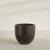 Alzira Large Round Fiberglass Planter - 36 in x 36 in x 34 in - Matte Brown - Matte Brown,36 in x 36 in x 34 in