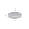 Small Round Saucer - 14.5 in x 14.5 in x 1.5 in - White Grey - White Grey,14.5 in x 14.5 in x 1.5 in
