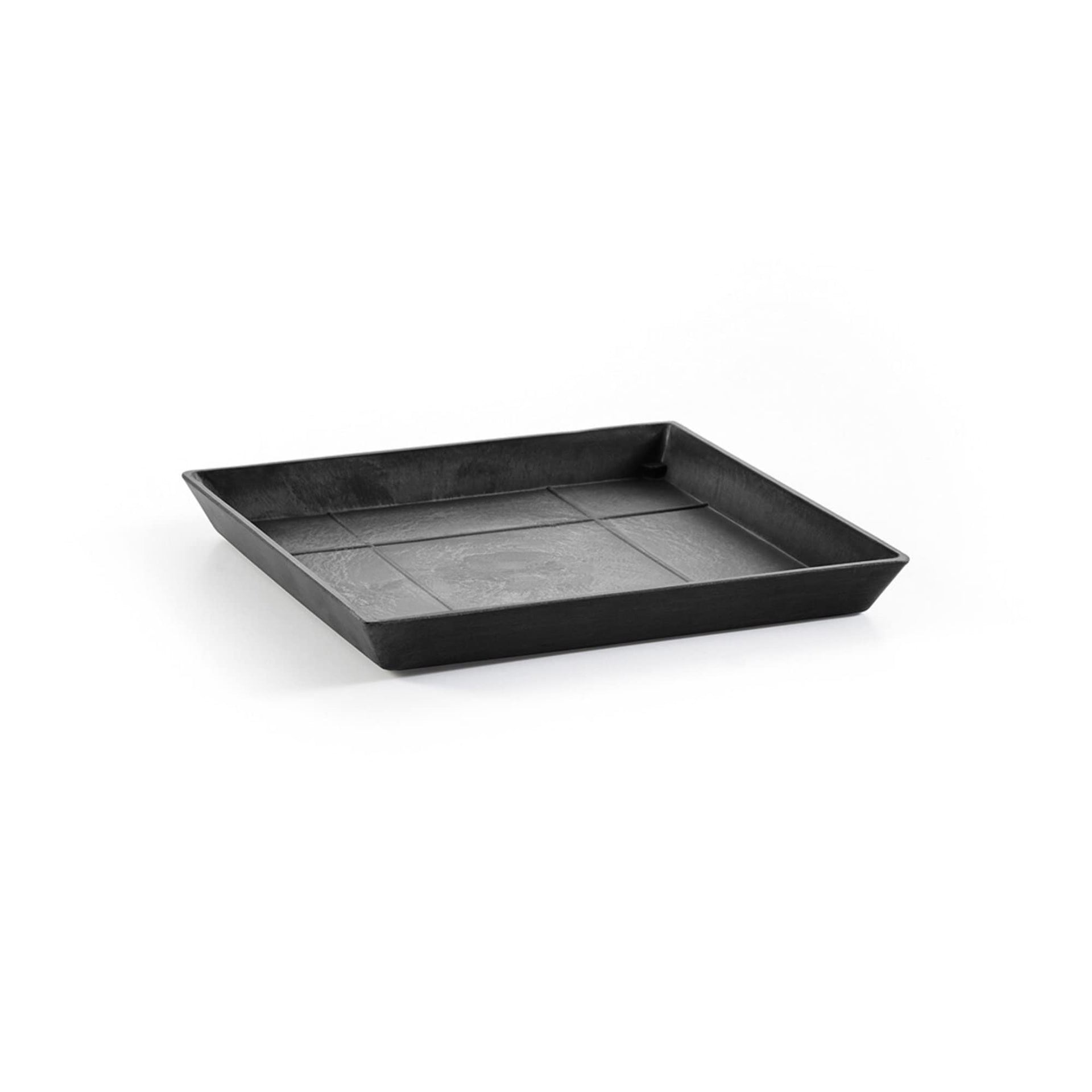 Small Square Saucer - 11 in x 11 in x 1.25 in - Dark Grey - Dark Grey,11 in x 11 in x 1.25 in