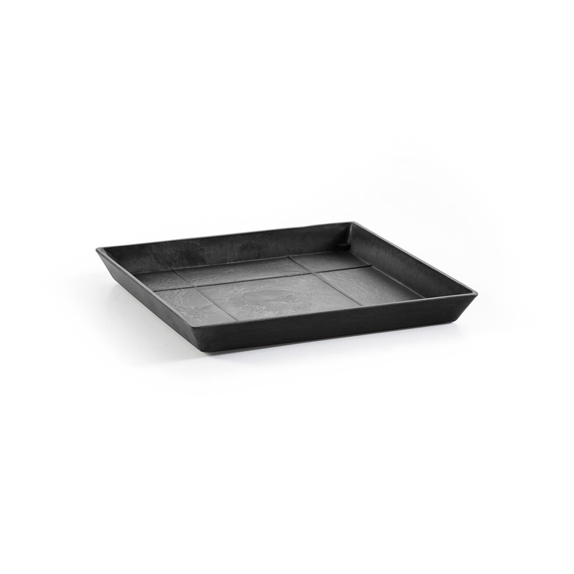 Small Square Saucer - 11 in x 11 in x 1.25 in - Dark Grey - Dark Grey,11 in x 11 in x 1.25 in