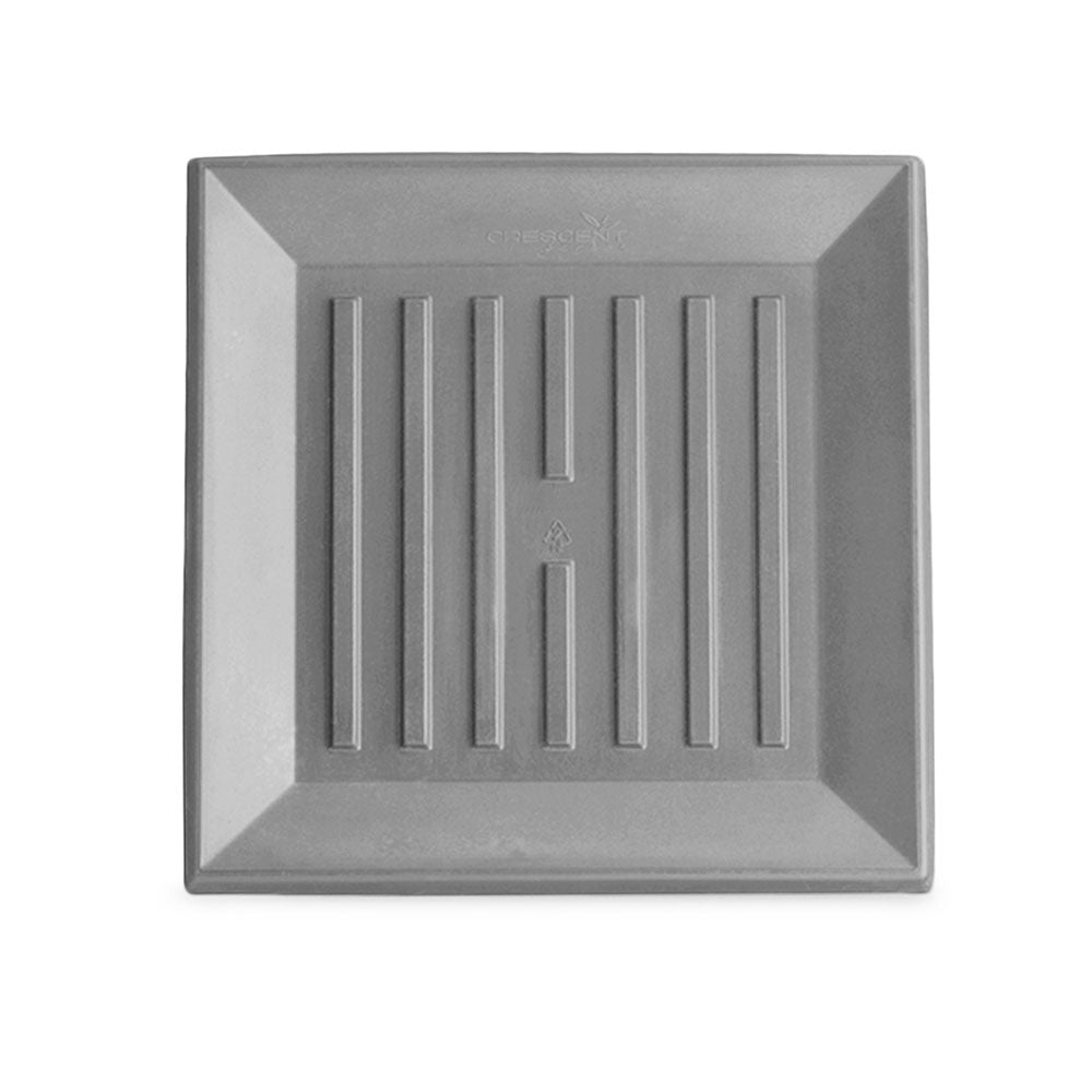 Square Plastic Plant Saucer - 16" Square - Ash - Ash,19.75 in x 19.75 in x 1.5 in