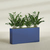 Milano Extra Large Narrow Rectangle Fiberglass Planter - 48 in x 10 in x 24 in - Matte Cobalt Blue - Matte Cobalt Blue,48 in x 10 in x 24 in