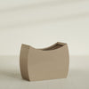 Seoul Extra Large Curved Abstract Fiberglass Planter - 48 in x 20 in x 36 in - Metallic Gold - Metallic Gold,48 in x 20 in x 36 in