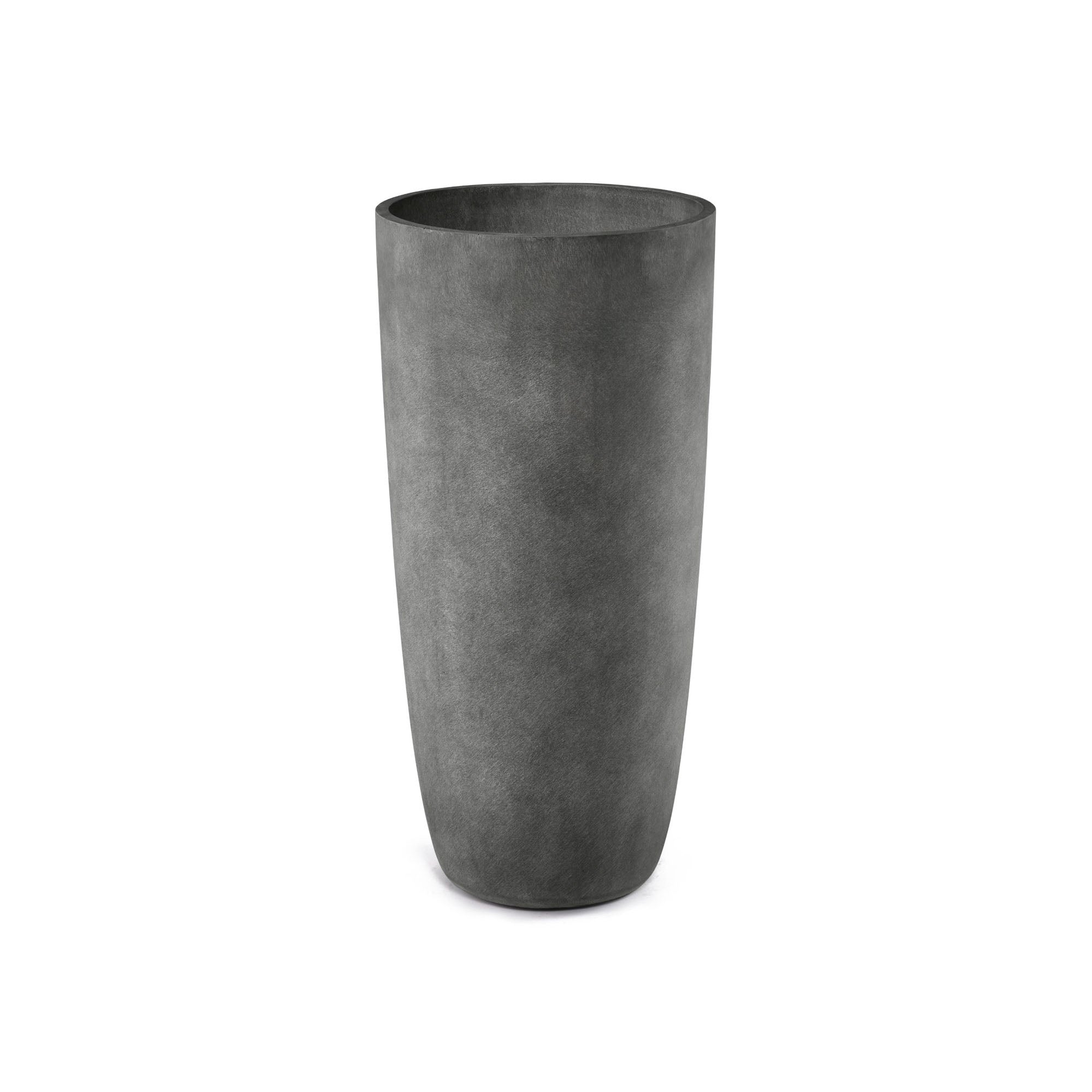 Lofto Tall Planter – Grey Stone Finish – Fiberglass Indoor/Outdoor and Weather-Resistant Large Planter (19.8" D x 43.8" H Exterior, 18.5" D x 43.3" H Interior) - Grey Stone,19.7 in diam. x 43.7 in
