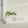 Reade Small Tabletop Rectangle Fiberglass Planter - 18 in x 6.5 in x 5 in - Satin Beige - Satin Beige,18.5 in x 6.5 in x 5 in