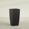 Toulan Large Tall Tapered Square Fiberglass Planter - 20 in x 20 in x 42 in - Matte Black - Matte Black,20 in x 20 in x 42 in